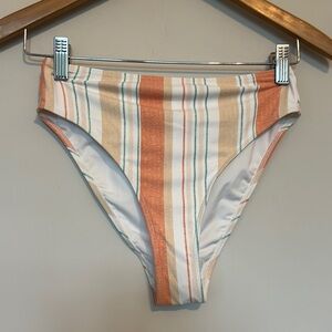 Roxy striped Bikini Bottom Sz S NWT